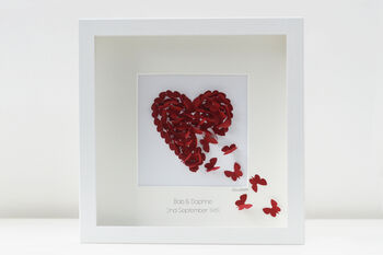 Personalised Ruby Wedding Anniversary Butterfly Heart, 9 of 10