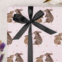 Three Sheets Of Bunny Anniversary Wrapping Paper, thumbnail 1 of 2