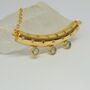 Aqua Blue Chalcedony Gold Pendant Necklace, thumbnail 1 of 5