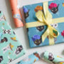 Flower Crown Cat Wrapping Paper, thumbnail 2 of 5