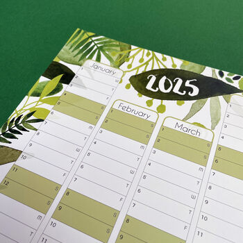 2025 Botanical Wall Calendar And Year Planner, 2 of 9