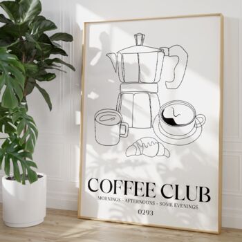 Coffee Club Print Gift For Coffee Lovers, 4 of 7