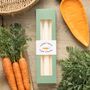 Set Of Three Carrot Patch Daisy Taper Candles | Easter Spring Decoration, thumbnail 1 of 2