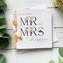 Handmade And Personalised Navy Floral Wedding Card, thumbnail 2 of 6