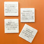 Set Of Four Marble Famous Cricket Quotes Coasters, thumbnail 4 of 4