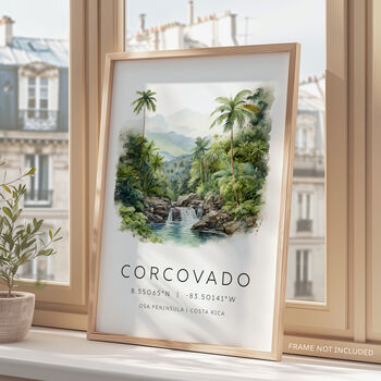 Costa Rica Destination Travel Poster Of Corcovado National Park, 2 of 7