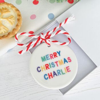 Personalised Merry Christmas Bauble, 2 of 2
