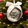 Round Glass Any Message / Text Christmas Tree Bauble, thumbnail 1 of 6