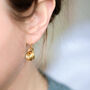 Gold Plated Circle Cluster Earrings, thumbnail 3 of 4