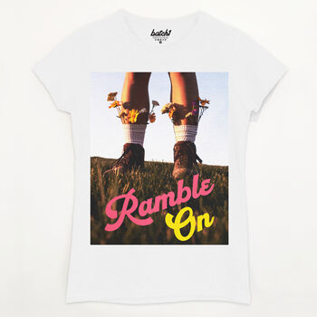 Ramble On Women's Slogan T Shirt, 5 of 5