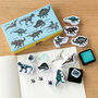 Dinosaur Set Of Mini Stamps, thumbnail 1 of 3