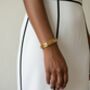 Nami 18 K Gold Plated Twist Bangle, thumbnail 2 of 5