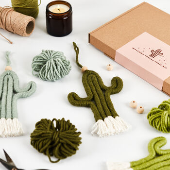 Macrame Cactus Trio Craft Kit, 2 of 10