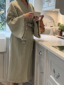 Long Organic Cotton Cloud Robe, 4 of 6