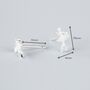 Sterling Silver Ballerina Stud Earrings, thumbnail 3 of 5