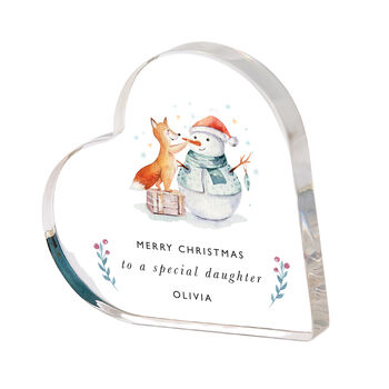 Daughter Christmas Heart Plaque Personalised Gift, 5 of 5