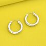 Waterproof Classic Wide Hoop Earrings Gold, thumbnail 7 of 9
