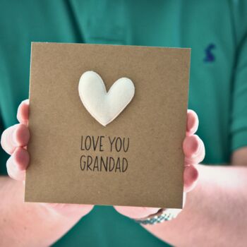Love You Grandad 3D Heart Father's Day Card, 4 of 4