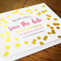 Confetti Swirl Foil Wedding Invitation, thumbnail 5 of 10