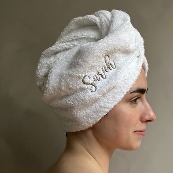 Personalised Hair Turbie Towel, 3 of 7