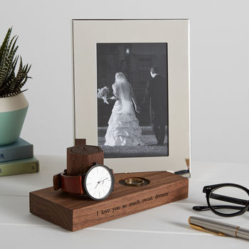 Personalised Bedside Watch Stand With Photo Frame, 3 of 9