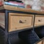 Black Steel And Wood Top Storage Unit, thumbnail 2 of 6