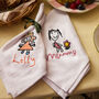Personalised Children’s Drawing Embroidered Linen Napkins Gift, thumbnail 1 of 12