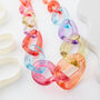 Chunky Multicolour Acrylic Statement Necklace, thumbnail 2 of 3