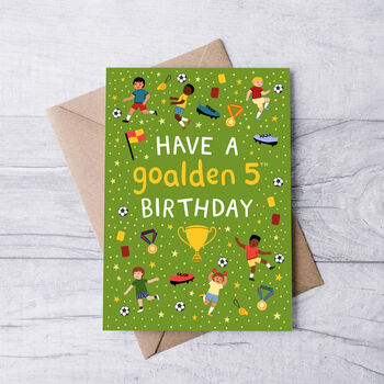 Any Age Football Birthday Card, Boys Birthday Card, 5 of 8