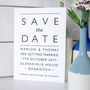 Modern Typography Wedding Save The Date Card, thumbnail 2 of 12