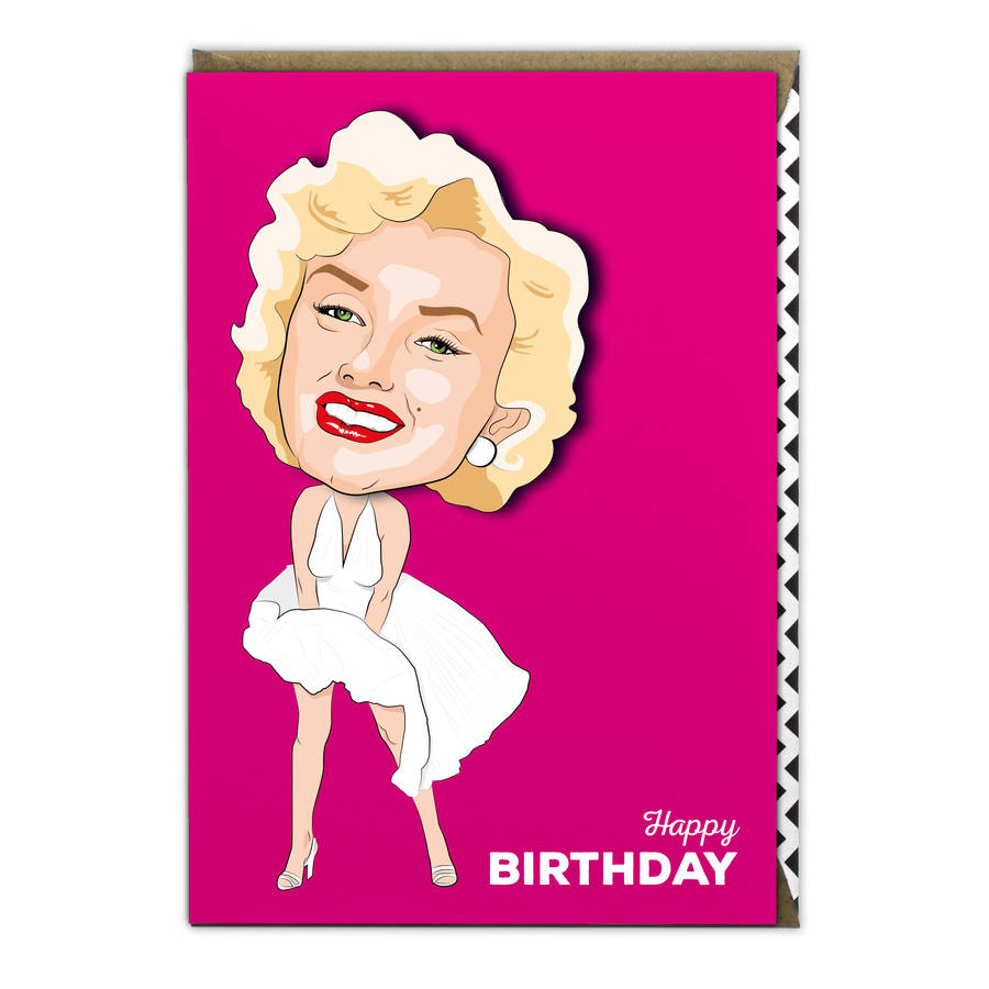 Marilyn Happy Birthday Greeting Card By Tache