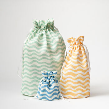 Set Of Three Reusable Luxury Fabric Gift Bags, 3 of 10