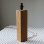 Personalised Wooden Engraved Lamp Stand, thumbnail 2 of 12