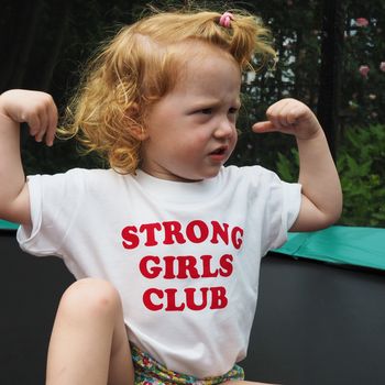 'Strong Little Girls Club' Kids T Shirt, 4 of 5