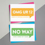 Personalised Speech Bubble Birthday Card, thumbnail 4 of 5