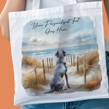 Personalised Weimaraner Dog Beach Walk Collection, 7 of 8