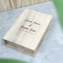 Personalised Wooden Book Shaped Keepsake Box, thumbnail 2 of 7