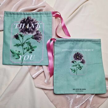 Reusable Botanical Floral Print 'Thank You' Gift Bag, 3 of 11