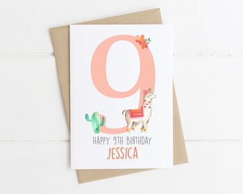 Personalised Children's Birthday Card Llamas, 9 of 9