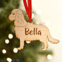 Cavalier Spaniel Personalised Wooden Dog Decoration, thumbnail 1 of 6