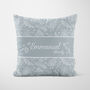 Personalised Blue Woodland Christmas Cushion, thumbnail 4 of 7