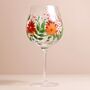Hand Painted Wildflower Balloon Gin Glass, thumbnail 3 of 4
