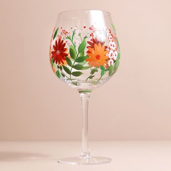Hand Painted Wildflower Balloon Gin Glass, 3 of 4