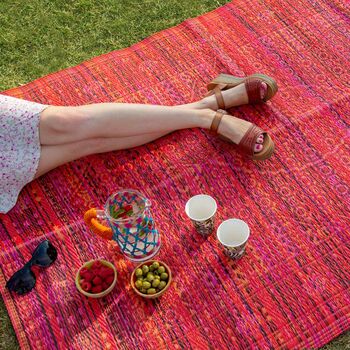 Red Spice Pattern Out Door Rug, 2 of 5