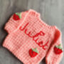 Personalised Baby/ Childrens Strawberry Cardigan, thumbnail 10 of 10