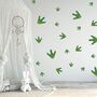 New! Green Dinosaur Footprints Removable Wall Stickers, thumbnail 4 of 5