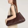 Woven Leather Shoulder Beach Bag, thumbnail 12 of 12