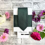 Dark Green Pin Dots Wedding Tie Set, thumbnail 6 of 6