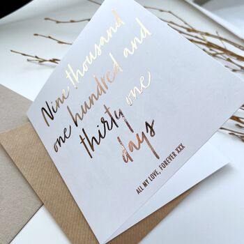 25th Silver Wedding Anniversary Card | For Wife/Husband, 3 of 3