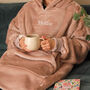 Personalised Oversized Adult Hoodie Wearable Blanket Cosy Pyjamas For Home, thumbnail 3 of 4